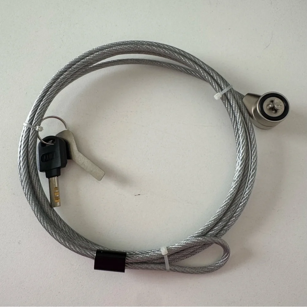 Kensington Silver Computer Laptop Security Cable with Lock and Keys